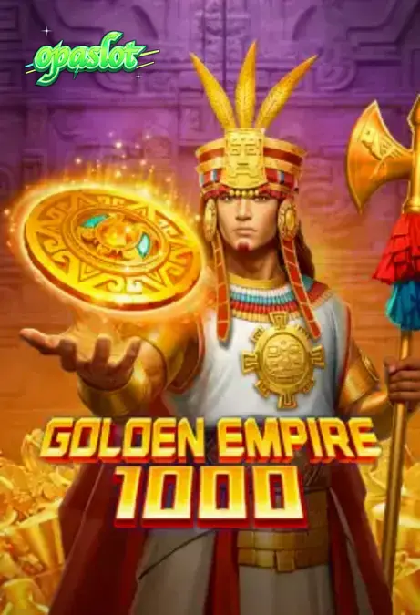 Tampilan visual slot Golden Empire 1000 dengan tema kuil Mesoamerika dan simbol emas.